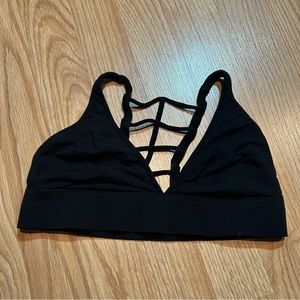 Tart black‎ strapped banded bralette XS